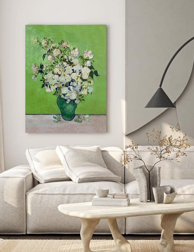 Van Gogh Canvas Wall Art, The White Rose, 40x30''