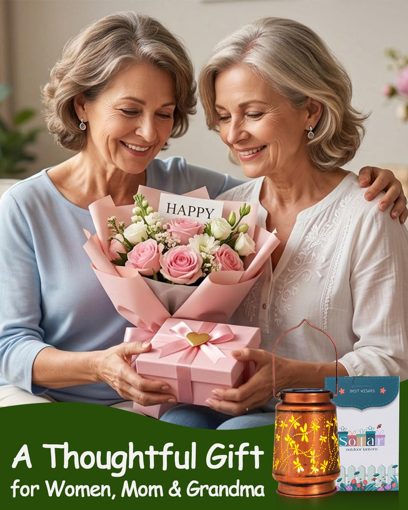 Birthday Gifts for Women, Solar Lanterns, Dragonfly, 2 Pack