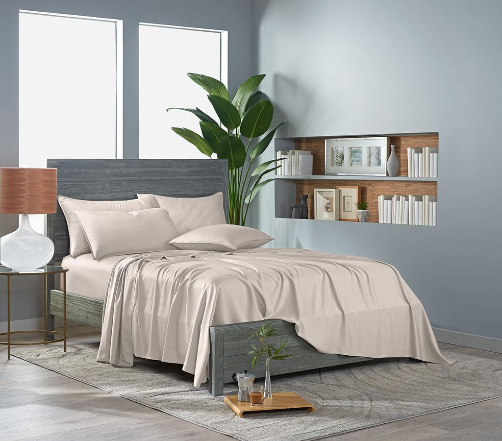 Sheets 100% Genuine Bamboo Viscose, King, Creme