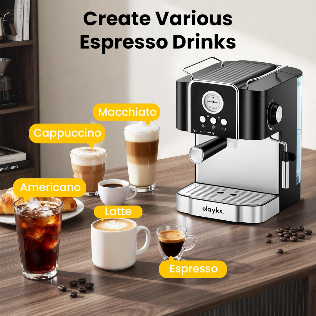 Espresso Coffee Machine with Milk fother 20 Bar
