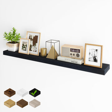 55 Inch Fireplace Mantel Shelf -Long Floating Shelf, Wall Mounted Farmhouse Display Shelf with Invisible Heavy Duty
