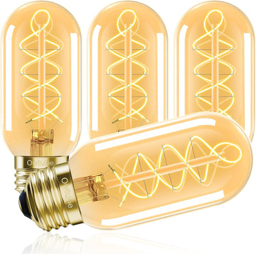 E26 LED Bulb 6W Equivalent 60 watt,Vintage Edison Bulbs,Warm White 2200K Amber E26 Edison Bulb dimmable,Tubular T14