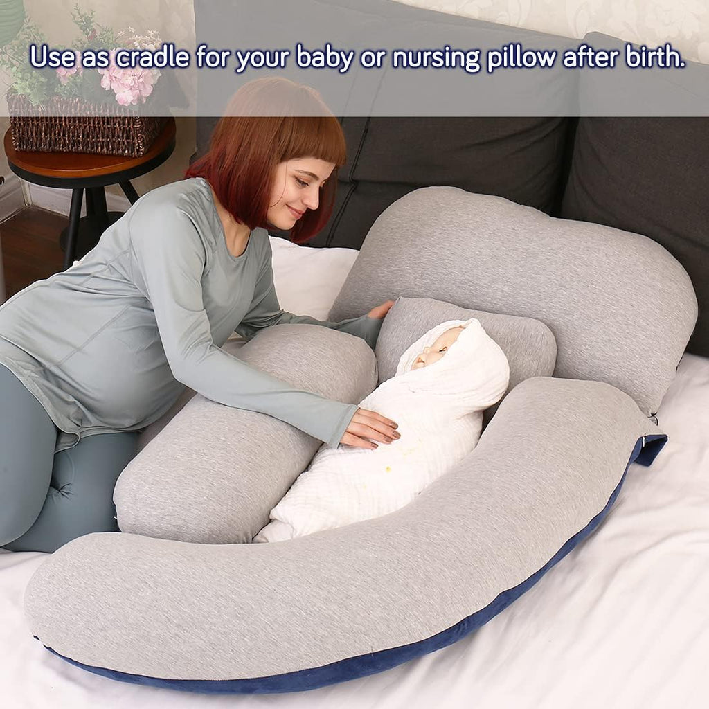 60 inch Pregnancy Pillow, Detachable U Shape Full Body Pillow for Maternity Support, Sleeping Pillow for Pregnant
