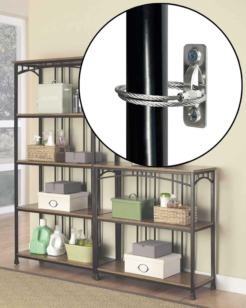 6 Sets Anti Tip Furniture Anchors for Baby Proofing, Earthquake Straps, Furniture Secure to wall Anchors, Childproof