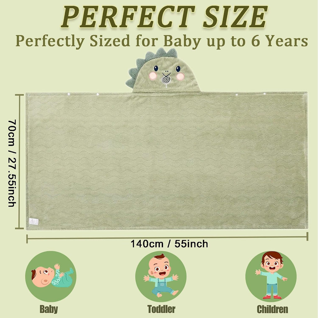 Toddler Towels with Hood for Boys Girls 0-6 Years Pack Hooded Baby Bath Towels for Kids 27.5"X55" Ultra Absorbent