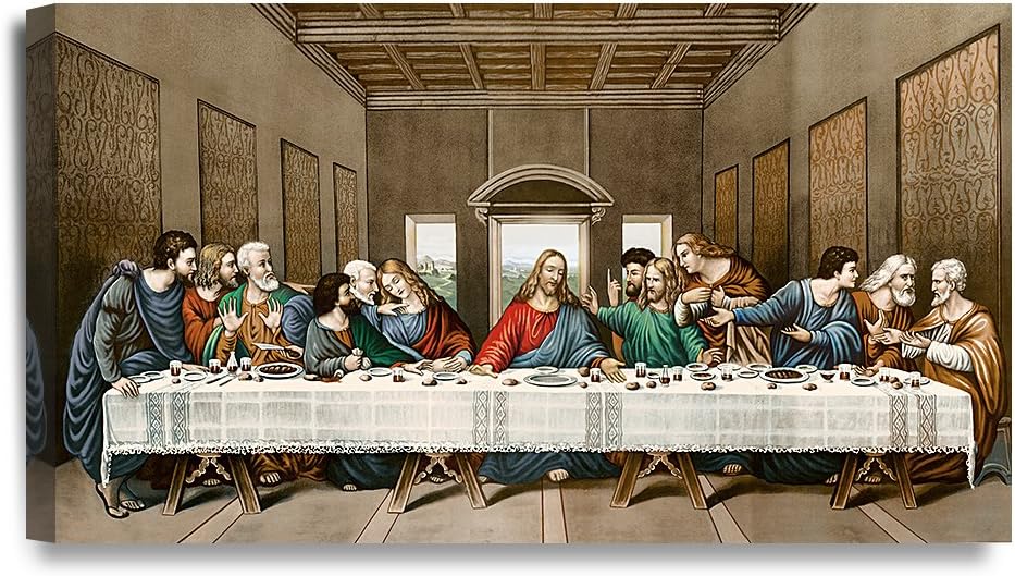The Last Supper, Leonardo da Vinci Classic Art Reproductions. Giclee Canvas Prints Wall Art Decor x1.5