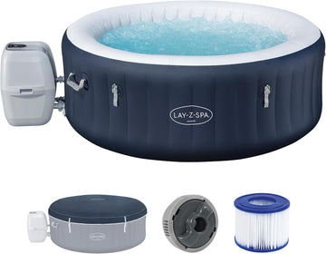 Miami AirJet Inflatable Spa Energy Efficiency for 2 to 4 People - 180 cm x 180 cm x 66 cm - Blue