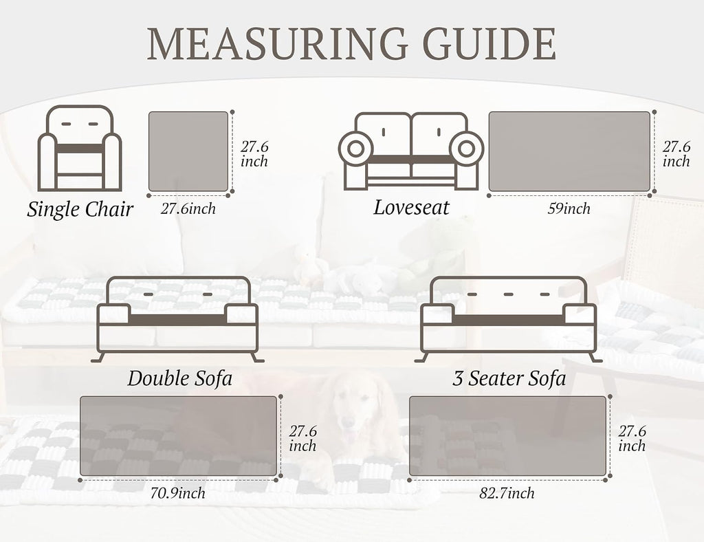 Dog Couch Cover Protector For Couches, Non-Slip Pet Sofa Cover, Blue Gray