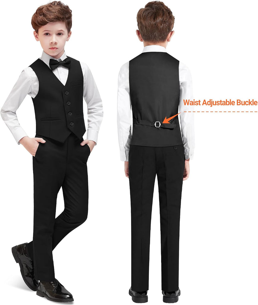 Boys Suit Piece & Piece Tuxedo for Kids with Suspenders