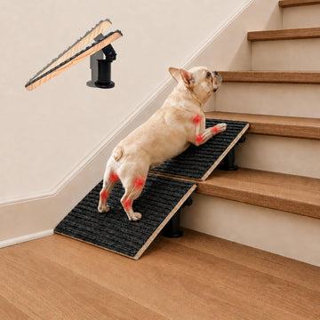Adjustable Dog Ramp for Stairs - Non-Slip Steps for Senior Dogs