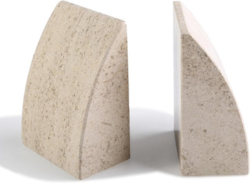 Marble Bookends for Shelves, Large Bookends for Heavy Books, Non-Slip Heavy Duty Book Stopper for CD/Movies