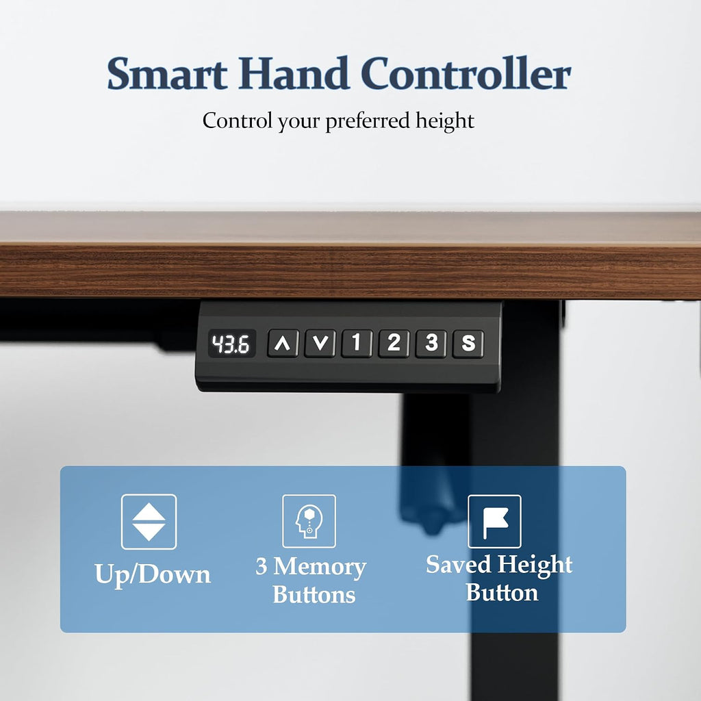 L Shaped Standing Desk 63 x 55 Inch, Electric Height Adjustable Corner Desk Workstation, Ergonomic Sit Stand Computer
