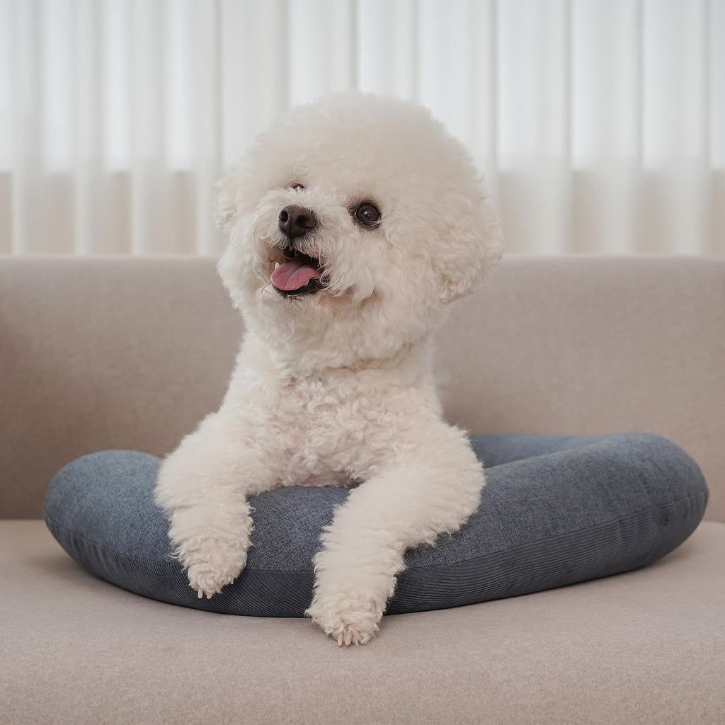 Nest Pillow Dog Bed Made in Korea (Large, Sandy Beige)