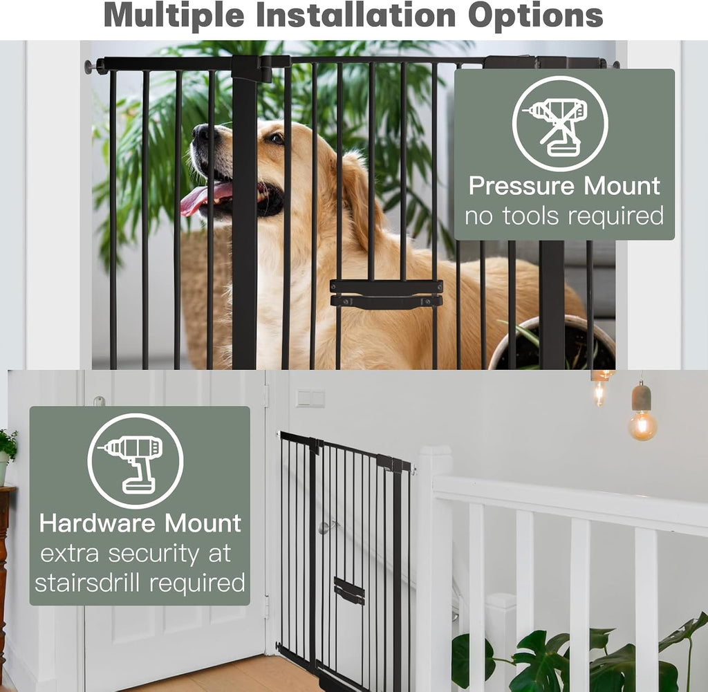 37 Inch Tall Baby Gate with Small Cat Door