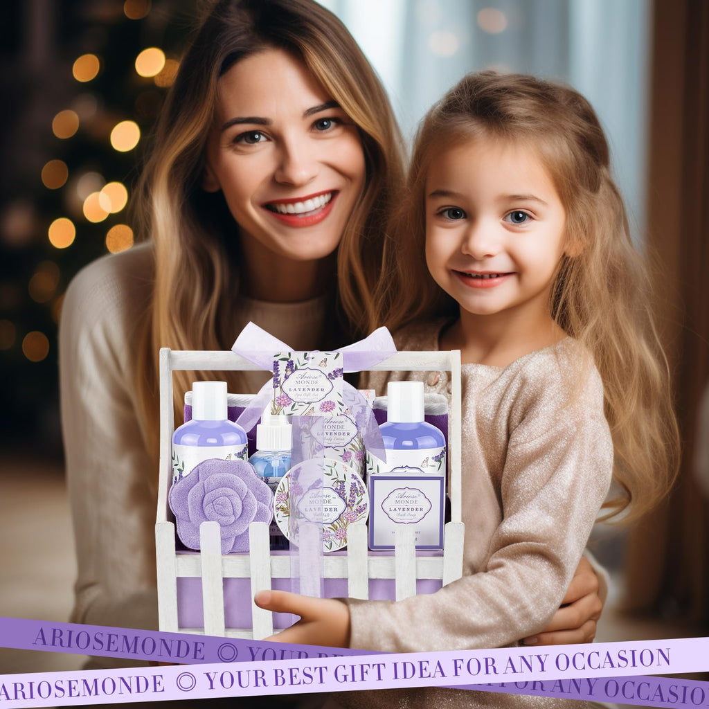 Gift Baskets for Women, Lavender Gift Sets for Women Self Care