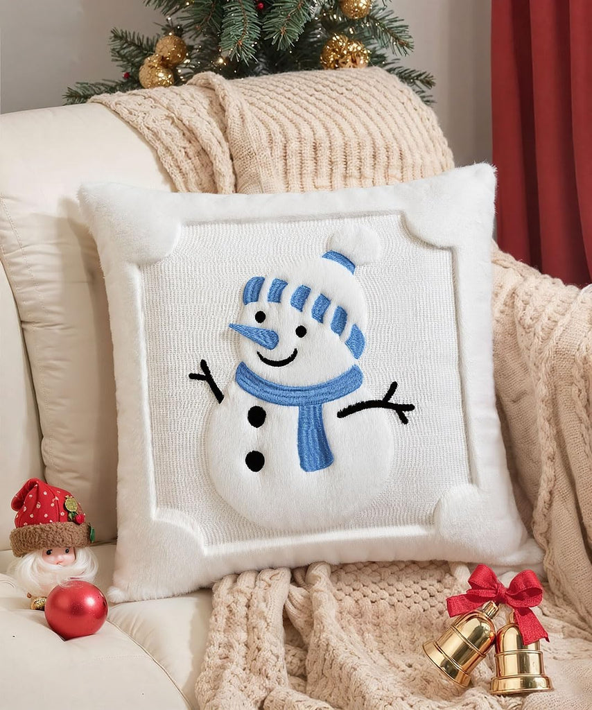 Faux Fur Christmas Pillow Covers 20x20 Set of 2