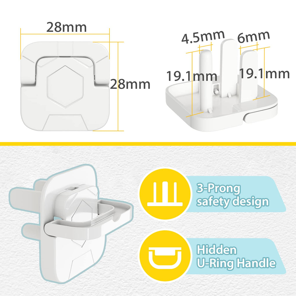 Baby-Proof Outlet Covers(60 Pack) - Child Safety Electric Plug Protectors to Prevent Power Shock