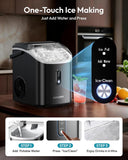 Nugget Ice Maker Countertop with Handle, Ready in 6 Mins, 35lbs Per Day, Removable Top Cover, Auto-Cleaning, Portable