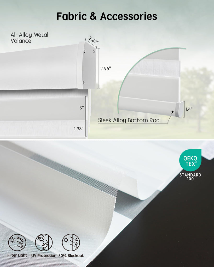 Motorized Zebra Blinds with Remote, Voice Control