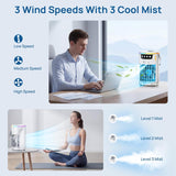 Portable Air Conditioners, Personal Evaporative Air Cooler 1200ML with Ice Cooling Mist Fans That Blow Cold Air Like