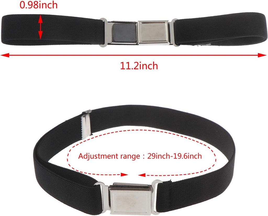 5 Pieces Kids Magnetic Belt Adjustable Fashion Belt with Magnetic Buckle for Boys and Gilrs