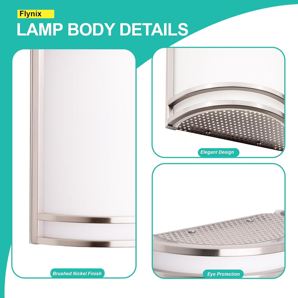 Indoor Wall Sconce, Half Cylinder Wall Light Fixture, 3000K 4000K 5000K Color Temperature Adjustable, Dimmable LED