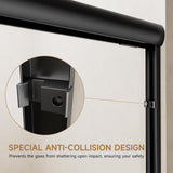 Shower Doors, 56 - 60" W x 72" H Sliding Glass Shower Door, Matte Black Aluminum Frame