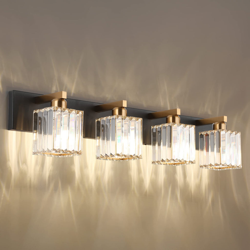 Bathroom Vanity Light Fixtures Crystal Vanity Light 4 Light Modern Vanity Lighting (Exclude Bulb)