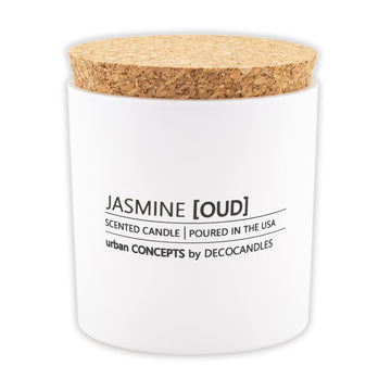 Concepts by - Highly Scented Soy Candle - Long Lasting - Hand Poured in USA (9 Oz. Cork, Jasmine, Oud & Sandalwood)