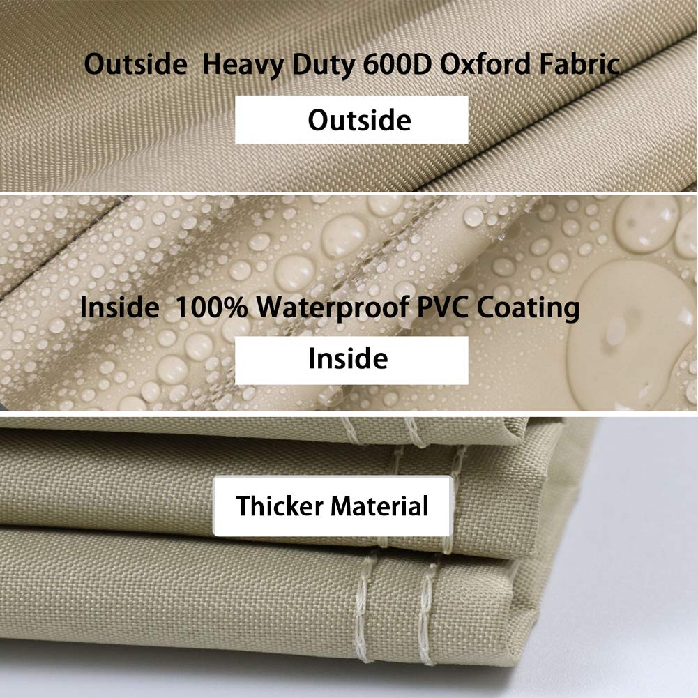 Fire Pit Cover, 32 inch Outdoor fire pit cover square Beige
