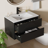 30" Floating Bathroom Vanity with Sink Combo