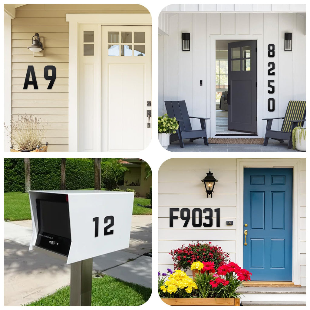 10" 4 PCS Custom Floating House Numbers, Large Metal House Address Number