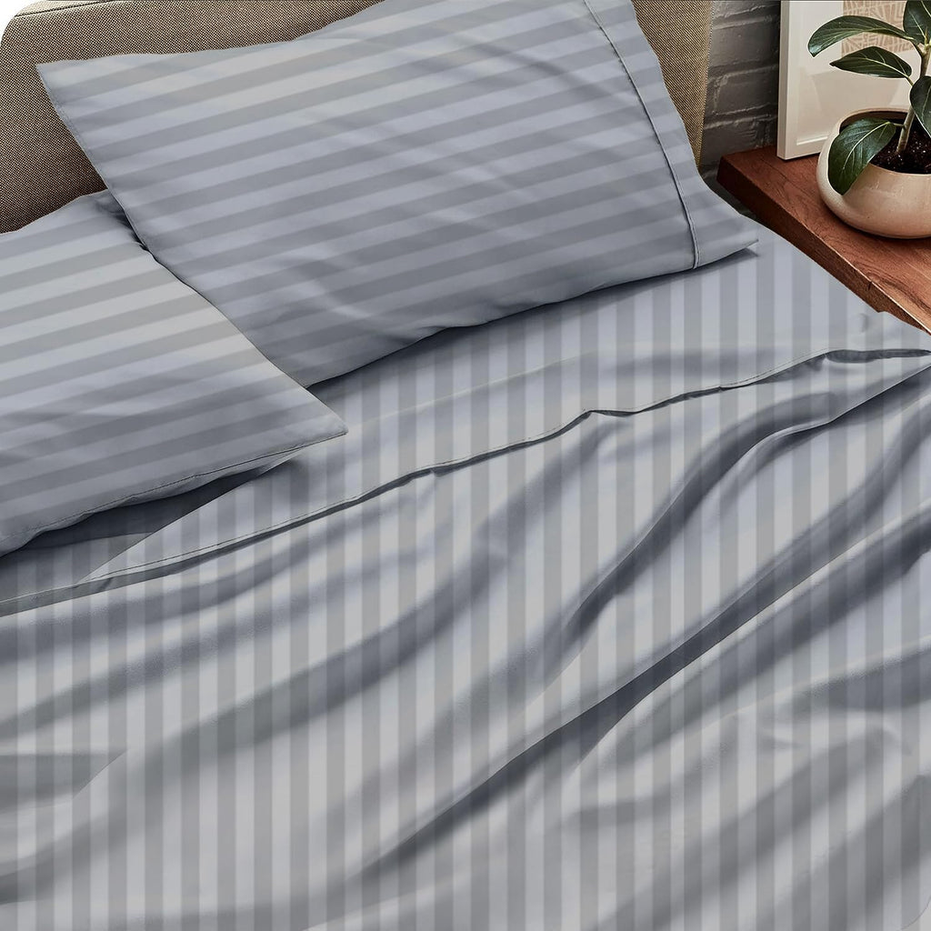 Luxury Soft 4 Piece Sheet Set - 100% Egyptian Cotton Full Size Bed Sheet Set, Super Soft Sateen Weave, Fit Mattress