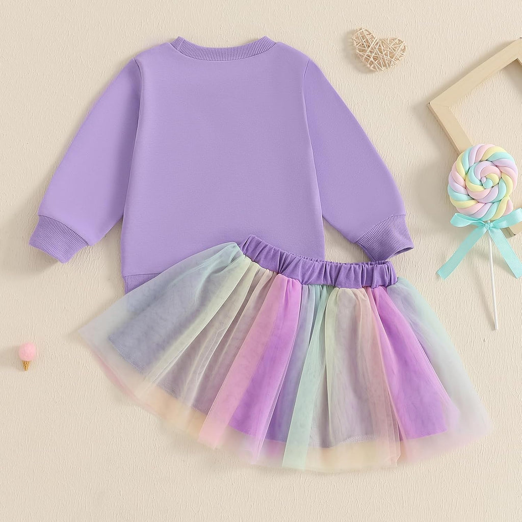 Toddler Baby Girl Birthday Outfit Birthday Girl Shirt Tutu Skirt