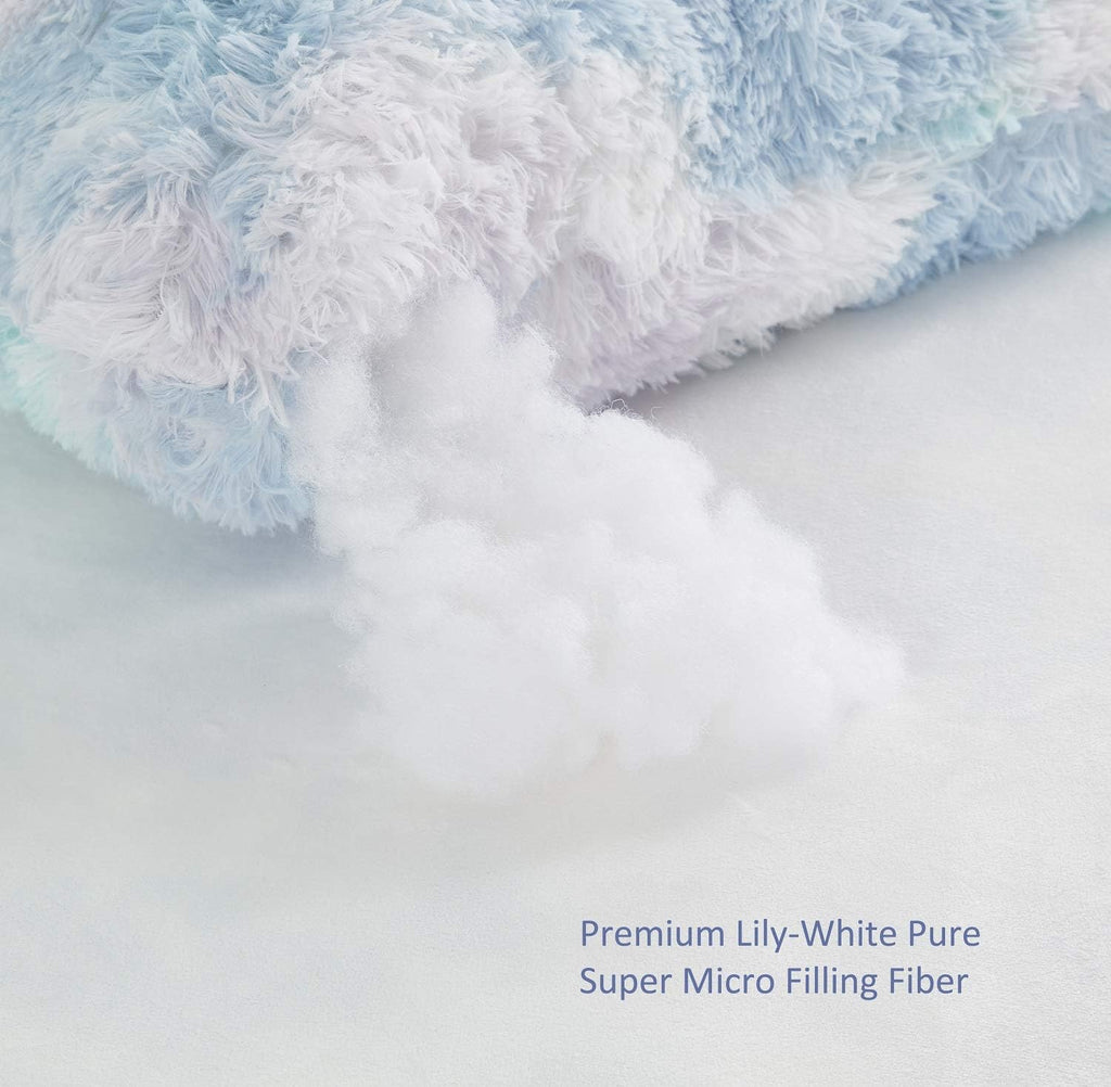 Cozy Plush Fur Body Pillow 20X54 Inches with Premium Filling, Ultra Soft Bed and Sofa Pillow, Vibrant Pastel Colors