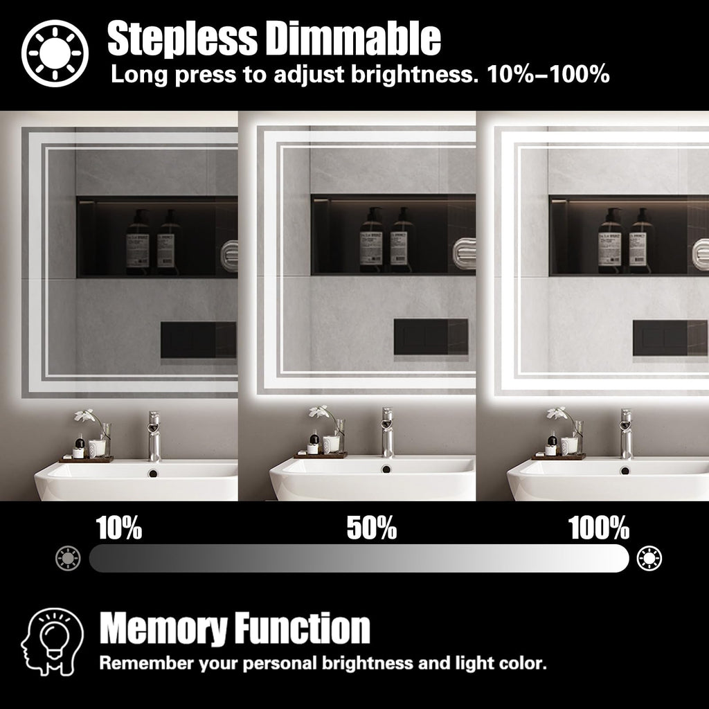 48x28'' LED Mirror Mirror with LED Lights