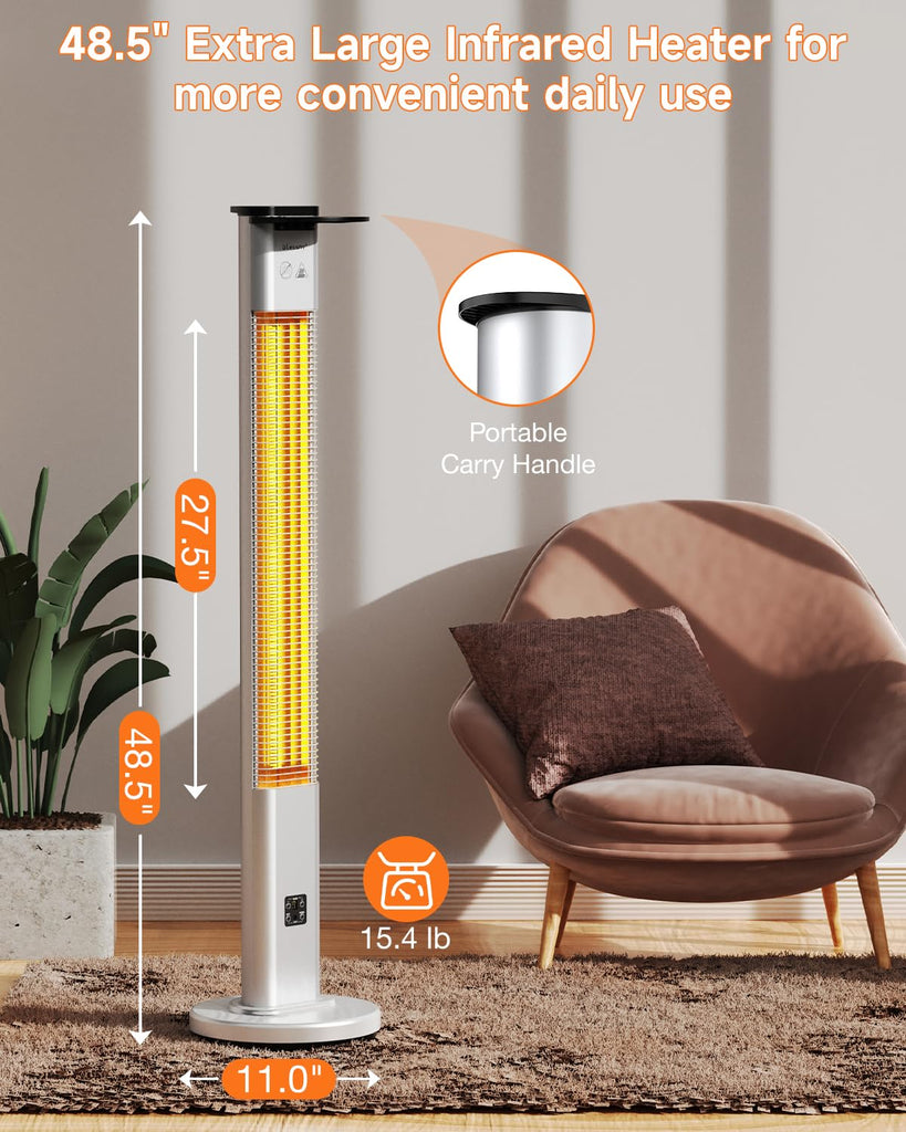 48.5" Large Electric Standing Heater , Garage & Workshop