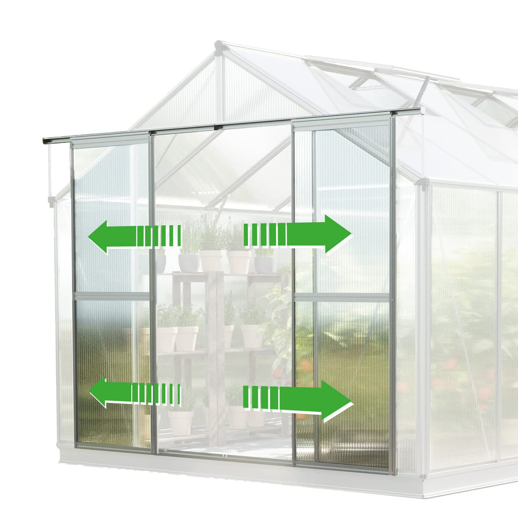 Topas 6 7.4x12.6 ft Walk in Greenhouse, Clear Polycarbonate