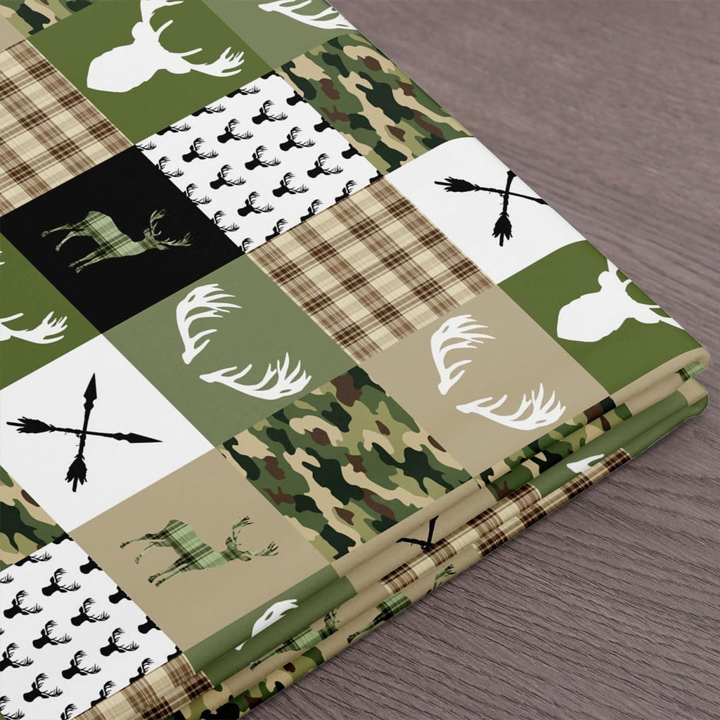 Hunting Deer Green Camo Fabric by The Yard