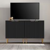 57" Modern Sideboard Buffet Cabinet - Elegant Storage Credenza with 4 Doors & Adjustable Shelf