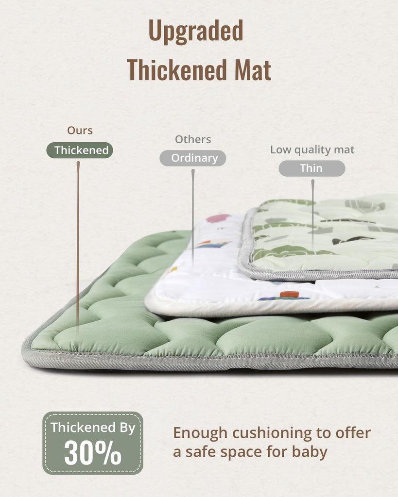 Play Mats for Floor, 50x50 Playpen Mat, Thick Cushioning Padding Foam Playmat for Baby and Toddlers Infants, Non-Slip