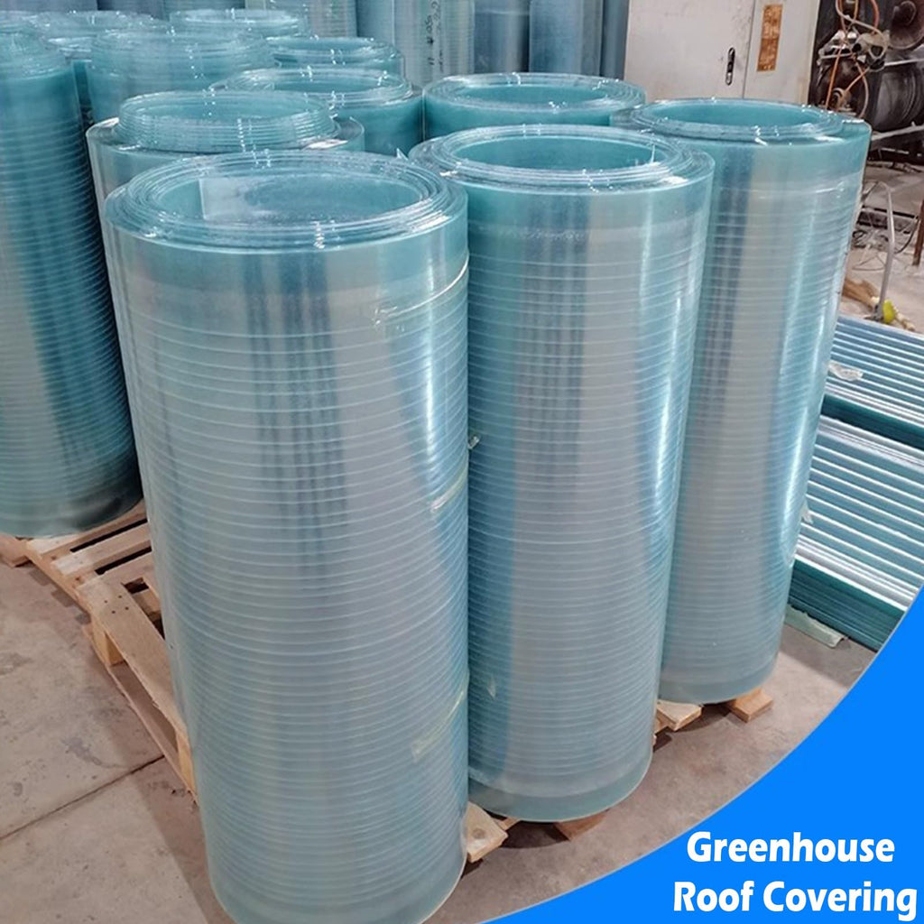 Polycarbonate Roofing Sheet Greenhouse Panels, Greenhouse Roof Covering UV Resistant Rainproof Plastic Roofing for