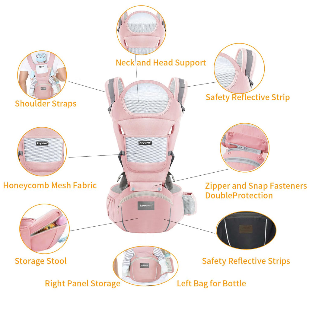 In-1 Baby Carrier Newborn to Toddler with Hip Seat Ergonomic