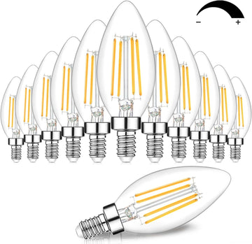 E12 Candelabra Bulb 6W,60 watt Equivalent, E12 LED Bulb Dimmable