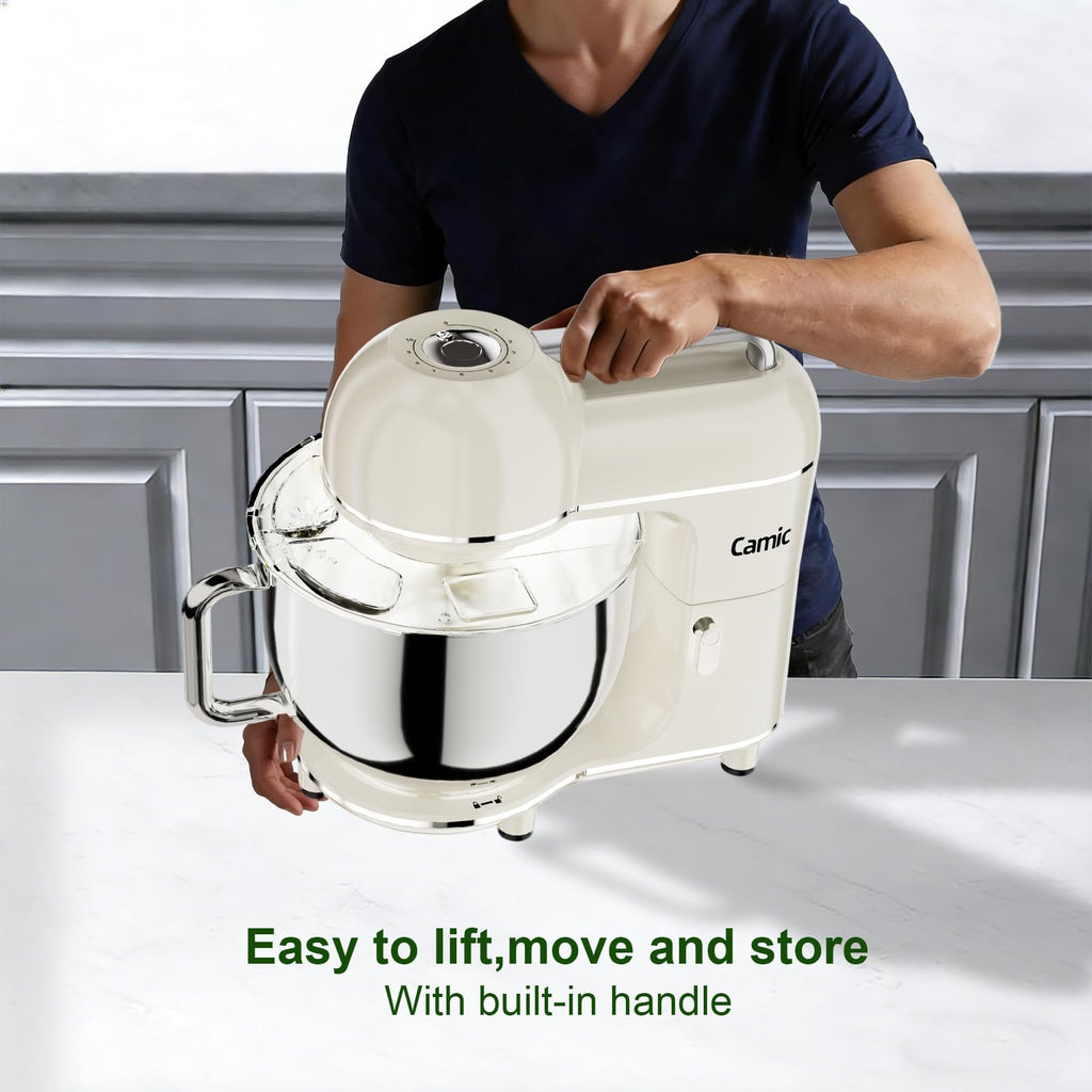 7.45 QT Tilt-Head Stand Mixer, Electric Mixer for Baking (White)