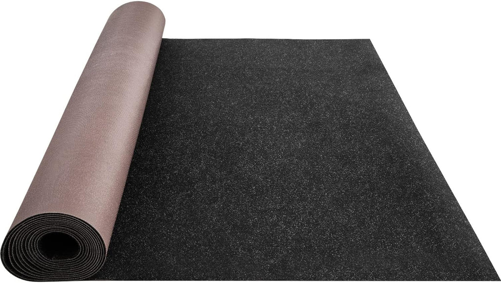 Marine Carpet, 6 x 13 ft Indoor Outdoor Carpet Charcoal Black Marine Grade Boat Carpet with Water-Proof TPR Backing