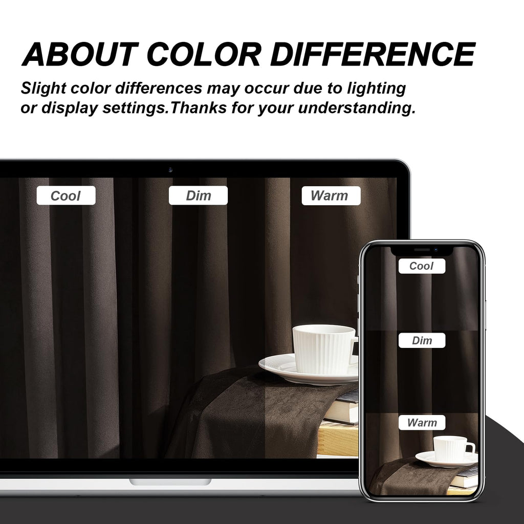 108 Inches Long Dark Taupe Velvet Curtains Bedroom Large Window, Elegant Vintage Room Darkening Blackout Pinch Pleated