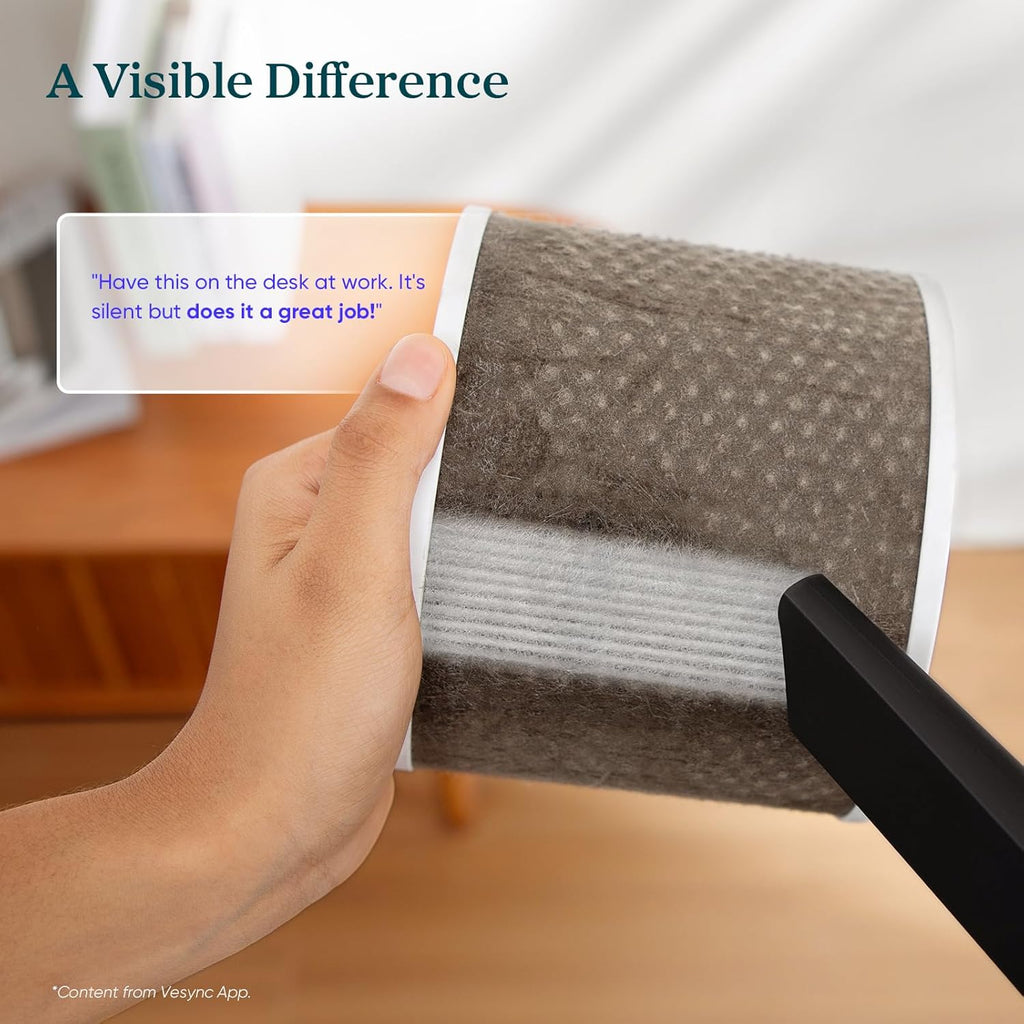 Air Purifiers for Bedroom Home Dorm, AHAM VERIFIDE, 3-in-1 Filter Cleaner With Aroma Pad, Filters Sm
