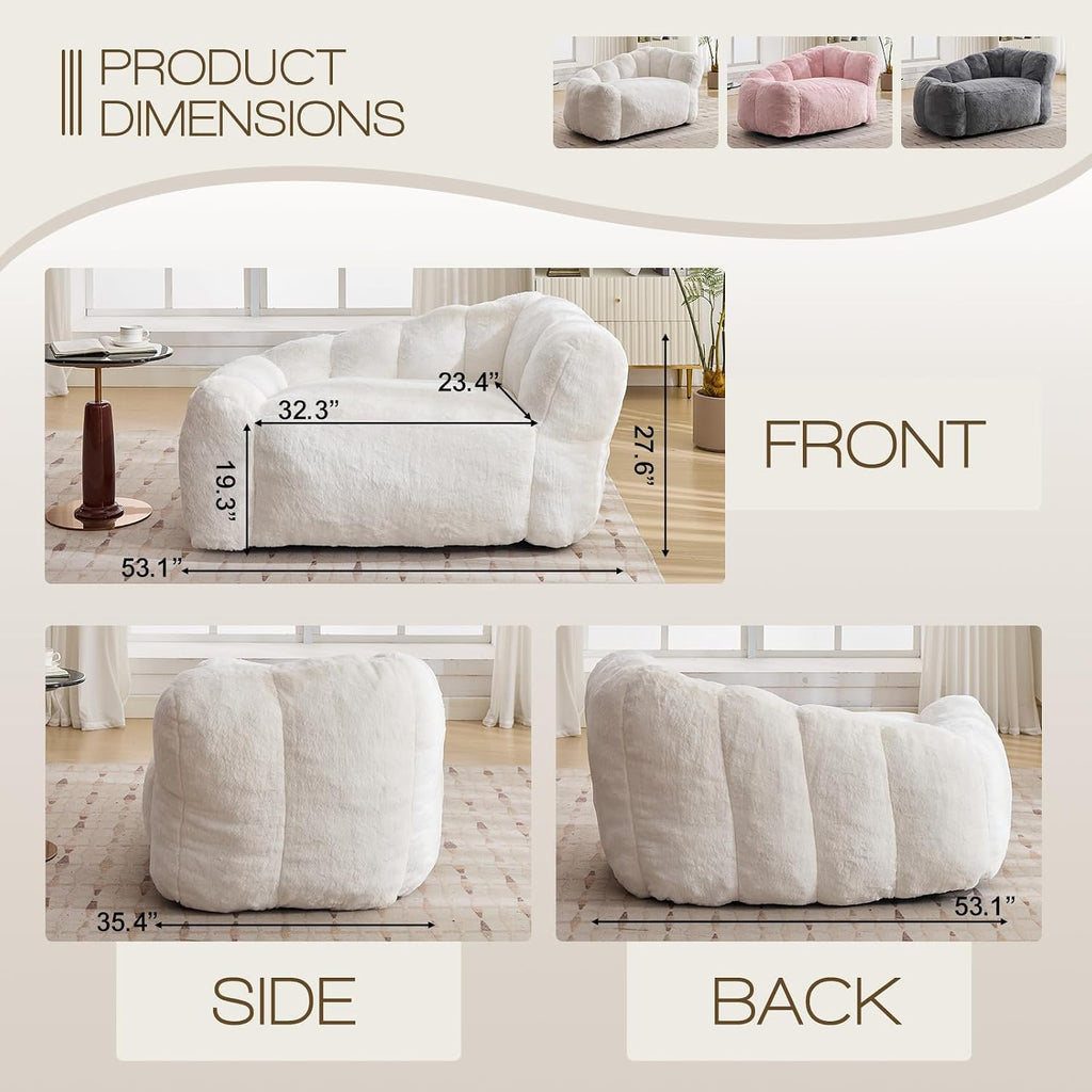 Dog Sofa Couch Bed, Floral Shaped Dog Couch with Memory Foam Filled (Beige)