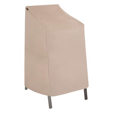 Chalet Stackable/High Back Bar Chair Cover - Weather-Resistant Fabric - Outdoor Furniture Protection Perfect, Deck